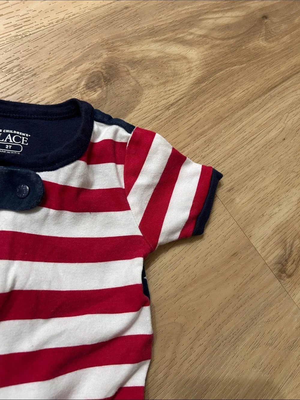 The Children's Place Navy & Red Stars and Stripes One-Piece. 4th of July